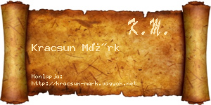 Kracsun Márk névjegykártya